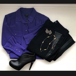 JCREW | Purple Silk Blouse | $10